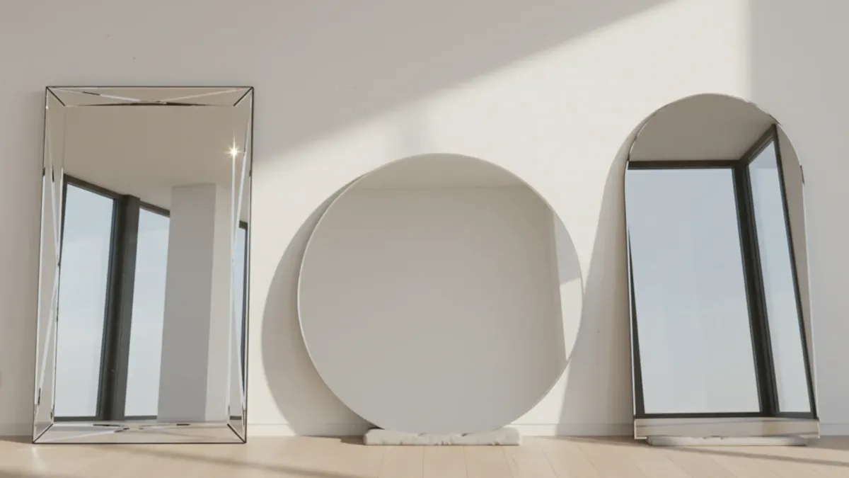 Bespoke mirror glass cut to size west end with polished or bevelled edges and custom shapes.